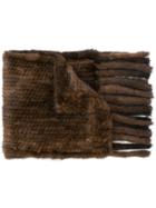 Weekend Max Mara Chunky Knit Scarf - Brown