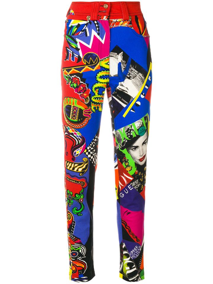Versace Printed Skinny Jeans - Multicolour