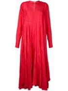 Joseph Flared Midi Dress, Women's, Size: 36, Red, Silk