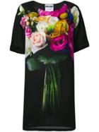 Moschino Bouquet Print T-shirt Dress - Black