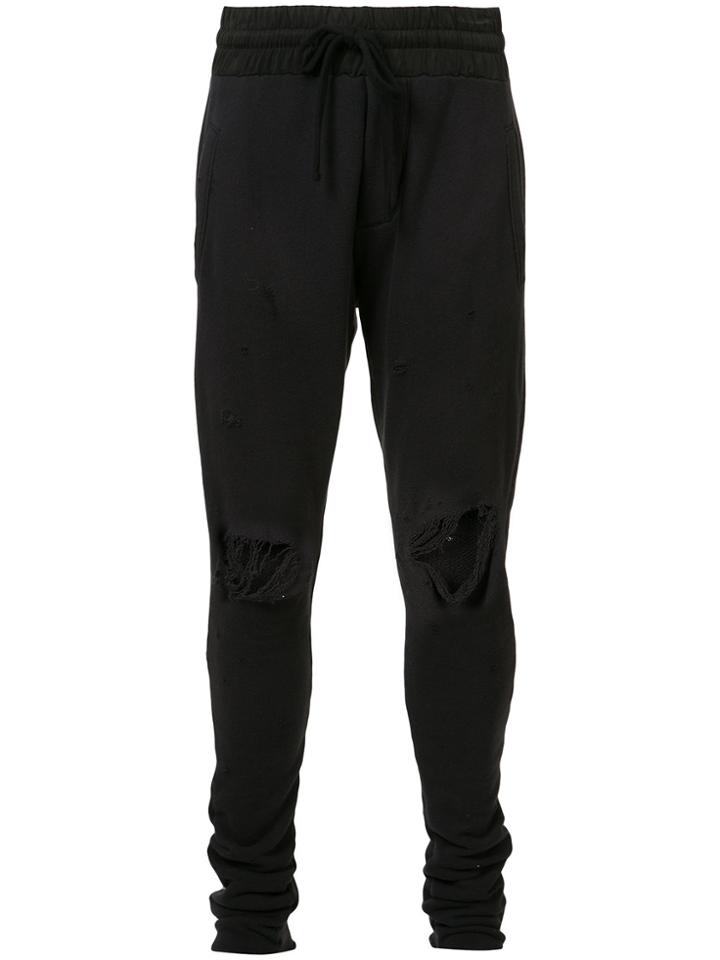 Amiri Distressed Track Pants - Black