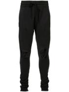 Amiri Distressed Track Pants - Black