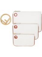 Fendi Triplette Clutch - White