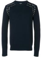 Les Hommes Lace-up Detail Jumper - Blue