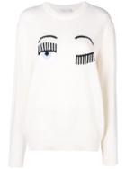 Chiara Ferragni Flirting Intarsia Sweater - White