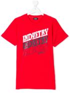 Diesel Kids Industry Print T-shirt - Red