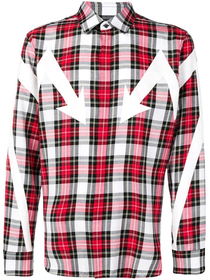Neil Barrett Thunderbolt Shirt - Red