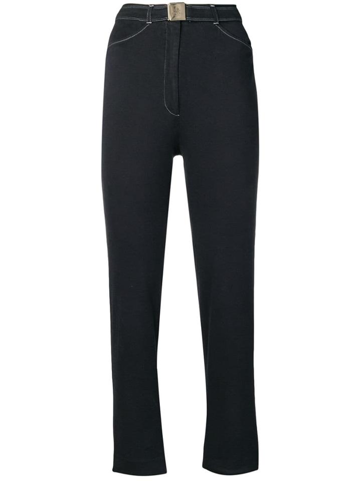 Prada Pre-owned 1990's Cropped Trousers - Black