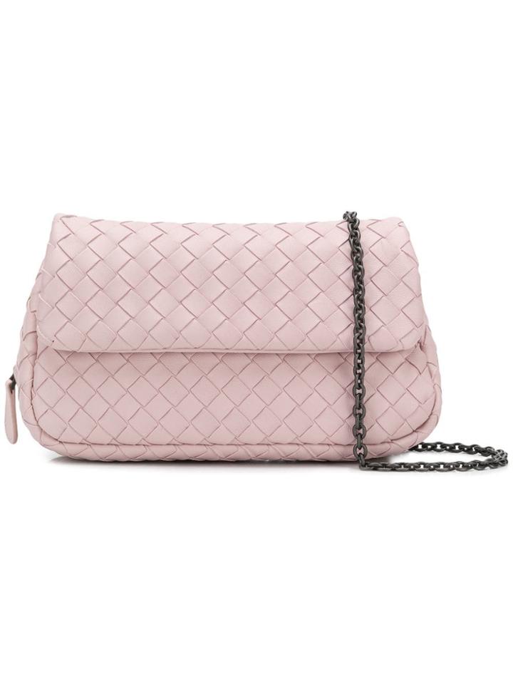 Bottega Veneta Intrecciato Weave Shoulder Bag - Pink