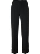 Maison Margiela Tailored Cropped Trousers, Women's, Size: 42, Black, Virgin Wool