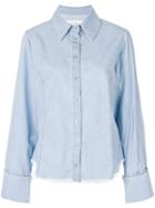 Marques'almeida Distressed Chambray Shirt - Blue