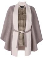 Cara Mila Savannah Fur Cape - Brown