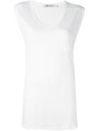 T By Alexander Wang Cap Sleeve Tank Top, Women's, Size: Small, White, Rayon