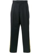 Gucci Double Stripe Cropped Trousers - Blue