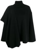 Juun.j Oversized Asymmetric Knit Top - Black
