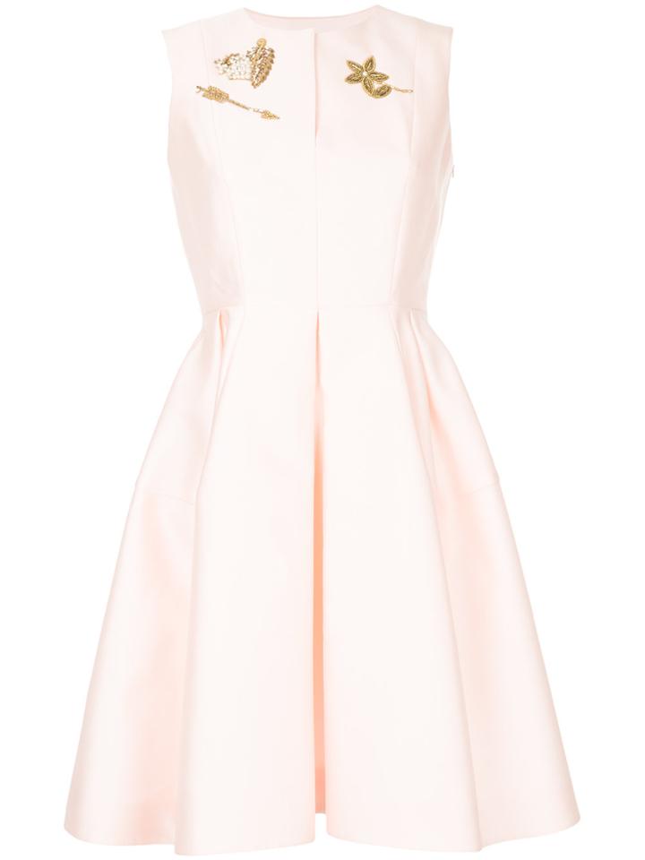 Dice Kayek Inverted Pleat Dress - Pink & Purple