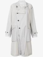Julien David Panel Parka Coat - White