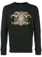 John Richmond Embroidered Crest Logo Sweatshirt - Black