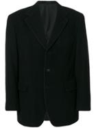 Romeo Gigli Vintage Corduroy Singled Breasted Blazer - Black