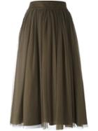 Roberto Collina Midi Skirt, Women's, Size: Xs, Brown, Cotton/nylon