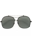 Alexander Mcqueen Eyewear Square Aviator Sunglasses - Black