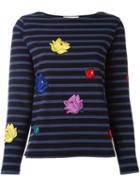 Ports 1961 Floral Embroidered Breton Sweatshirt