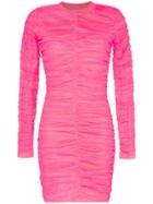 House Of Holland Ruched Tulle Bodycon Dress - Pink