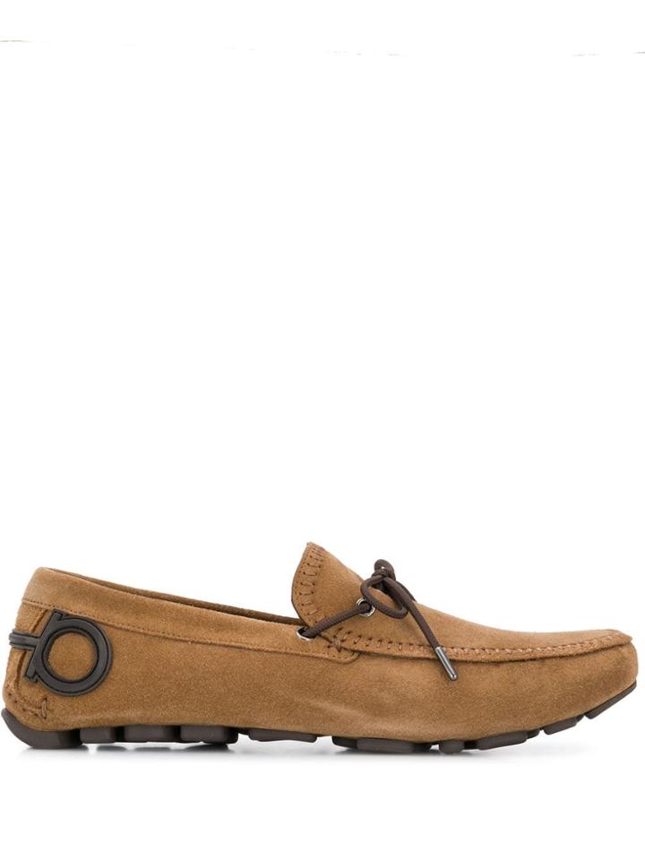 Salvatore Ferragamo Atlante Driving Loafers - Brown