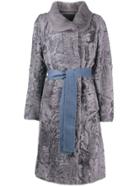 Liska Grau Belted Coat - Grey