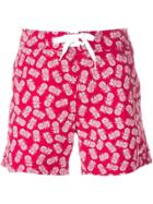 Woolrich Pineapple Print Swim Shorts - Red