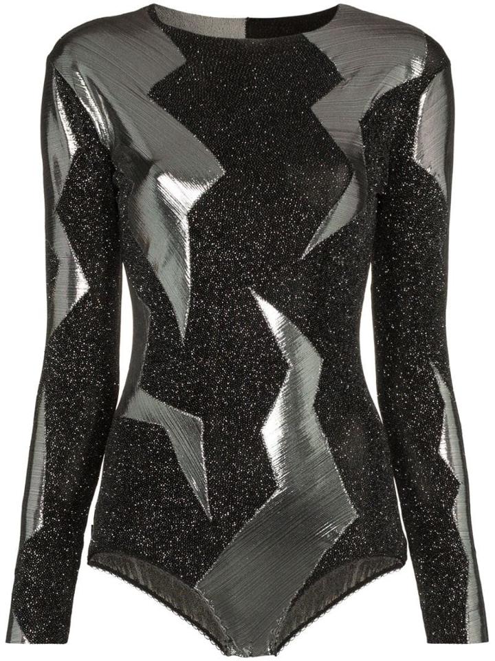 Alexia Hentsch X Browns Metallic Lightning Bodysuit - Silver