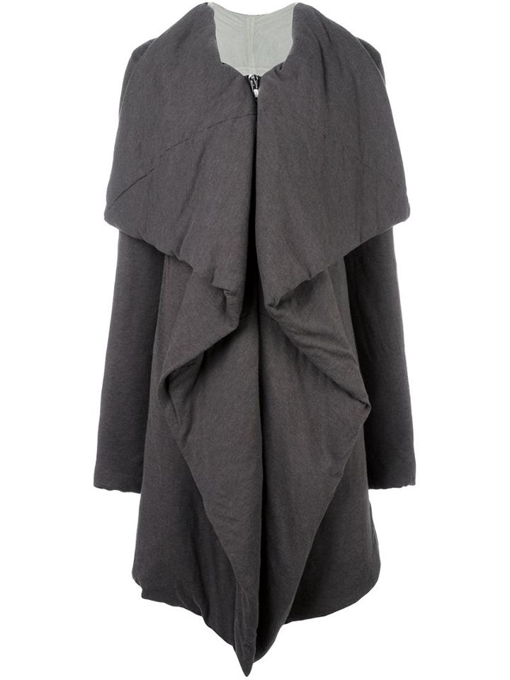 Rick Owens Lilies Waterfall Jacket, Women's, Size: 40, Grey, Cotton/polyamide/polyester/angora