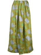 Christian Wijnants Asymmetric Floral Print Trousers - Green