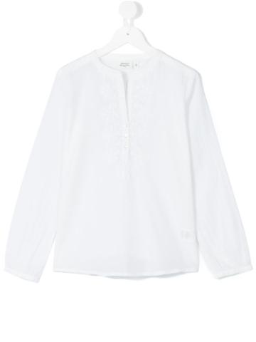 Hartford Kids - Henley Collar Blouse - Kids - Cotton - 10 Yrs, White