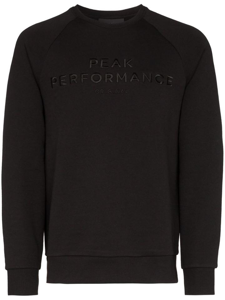 Peak Performance Original Logo-embroidered Sweatshirt - 050 Black