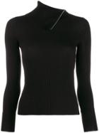Alexander Wang Fold-over Knitted Jumper - Black