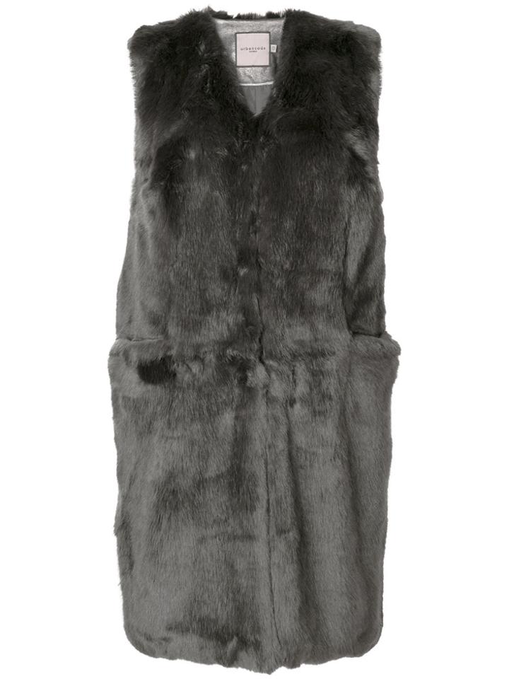 Urbancode Faux Fur Gilet - Green