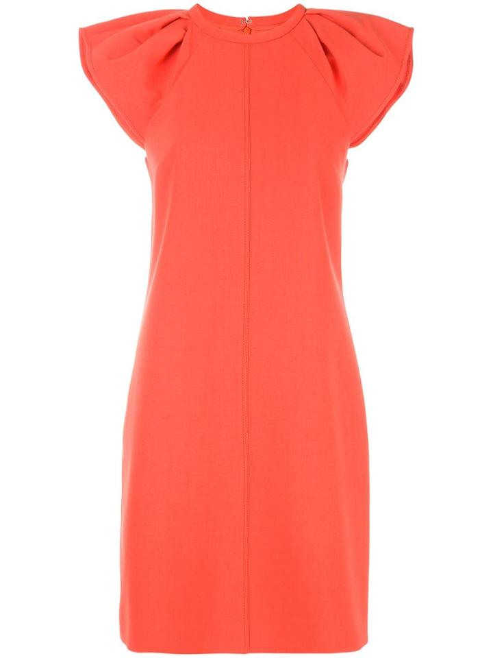 Victoria Victoria Beckham Flutter Sleeve Dress - Orange