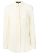 Salvatore Ferragamo - Concealed Placket Shirt - Women - Silk - 42, White, Silk