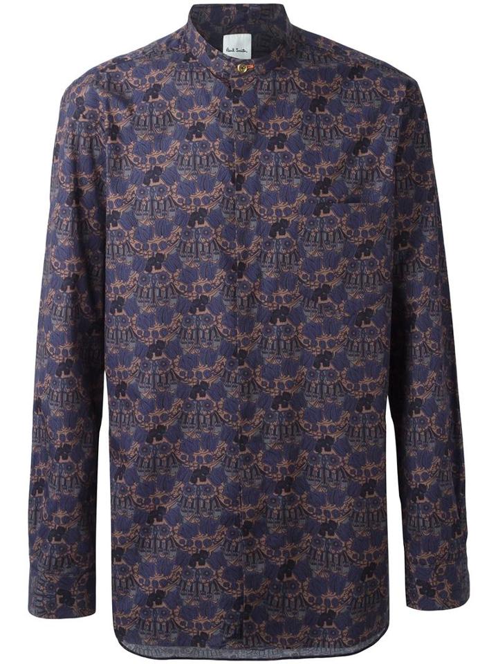 Paul Smith Floral Print Shirt, Men's, Size: Xl, Blue, Cotton