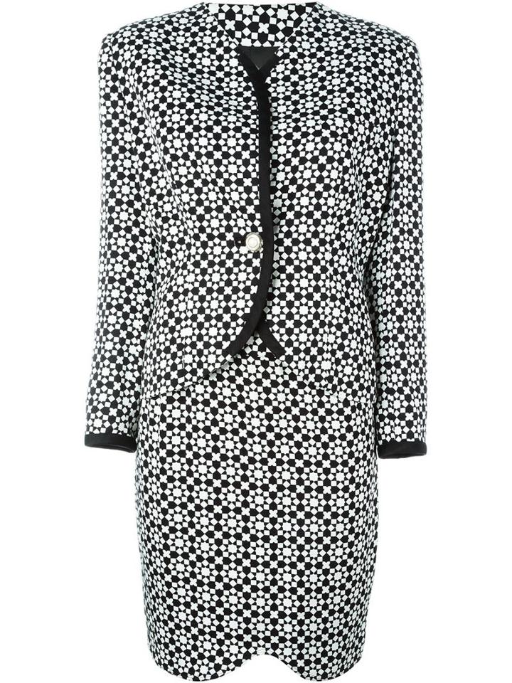 Versace Vintage Mosaic Print Skirt Suit