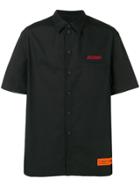 Heron Preston Boxy Logo Embroidered Shirt - Black
