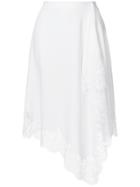 Givenchy Lace Trim Handkerchief Skirt - White