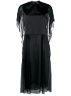 Maison Margiela Tulle Panneled T-shirt Dress - Black