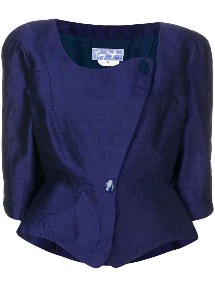 Thierry Mugler Vintage Structured Jacket - Blue
