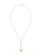 Foundrae Yellow Gold Small Wings Wheel Diamond Embellished Necklace -