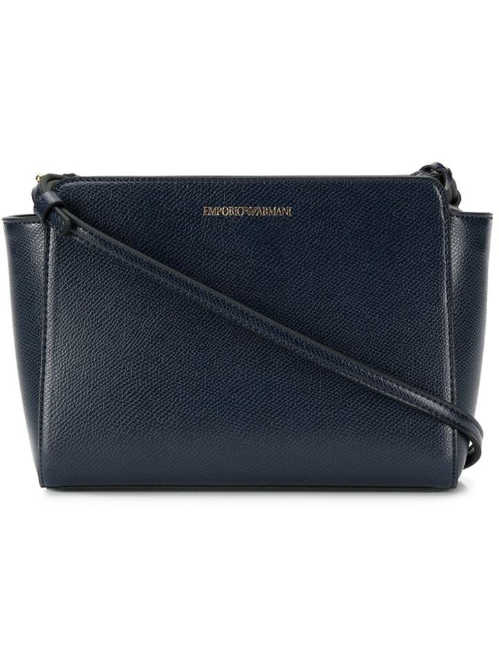 Emporio Armani Logo Crossbody Bag - Blue