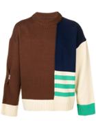 Ader Error Colour Block Jumper - Brown