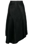 Vince Creased Asymmetric Skirt - Black