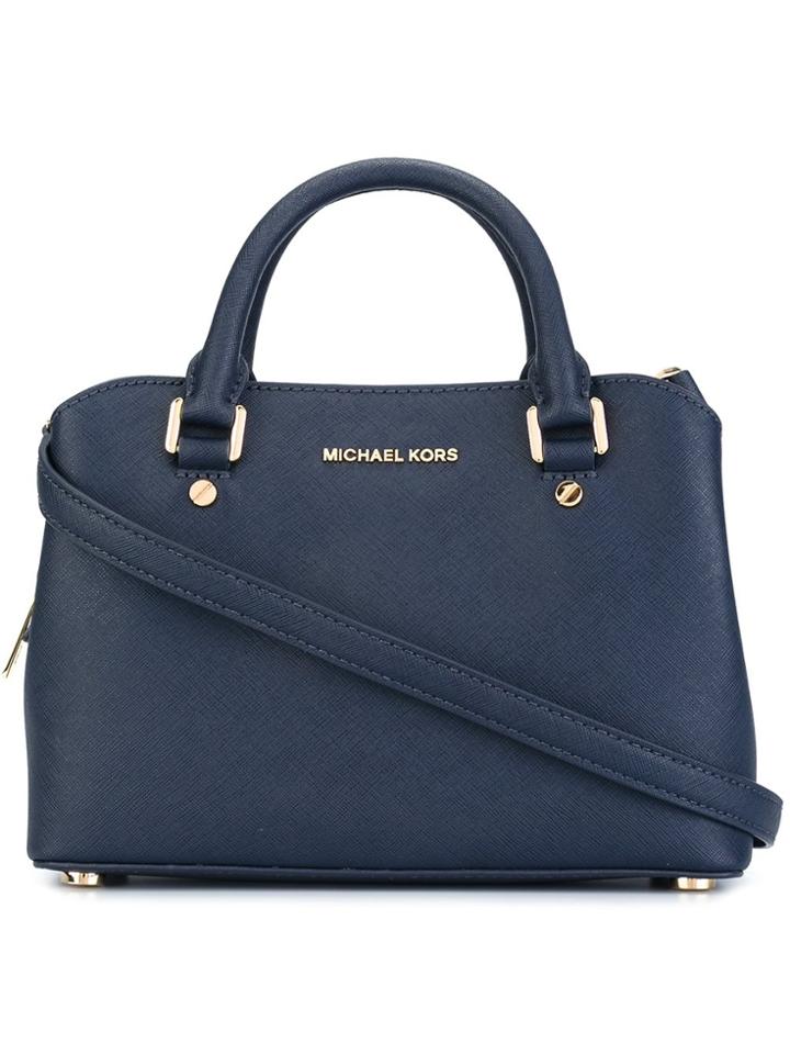Michael Michael Kors Small Savannah Satchel - Blue